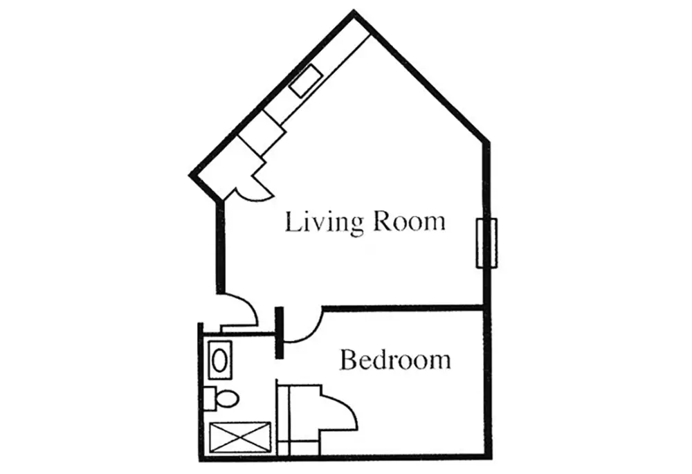 Anderson_Floor Plan_One Bedroom Classic Collection – Studio